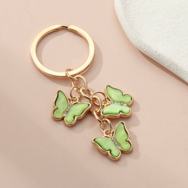 Butterfly motif keychain