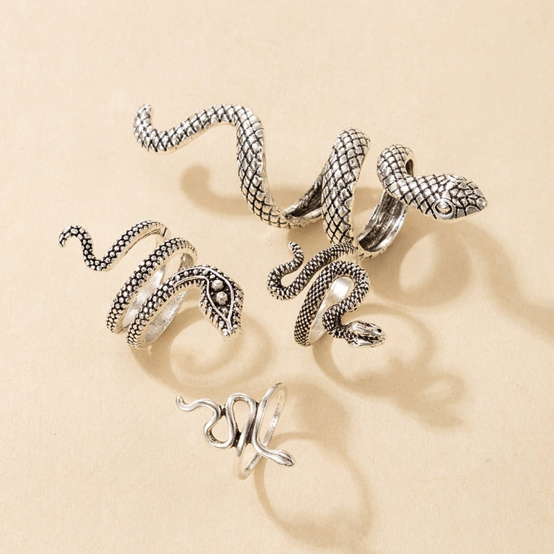 Snake pattern ring set