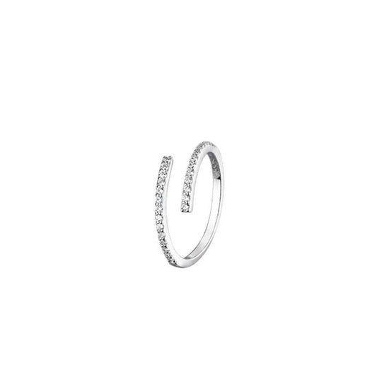 Open ring with zirconia