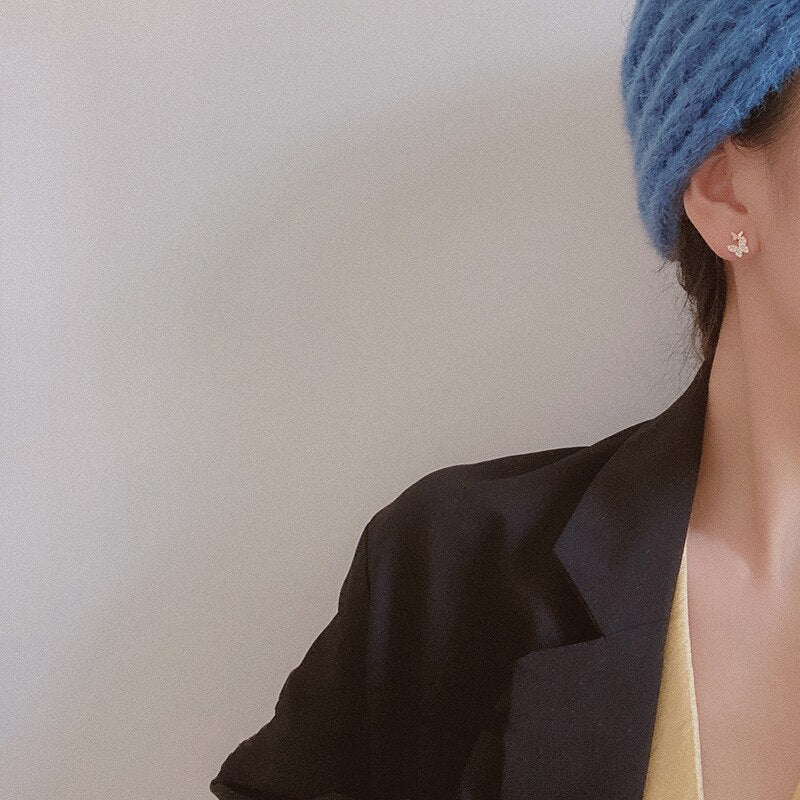 Minimalistic butterfly earrings