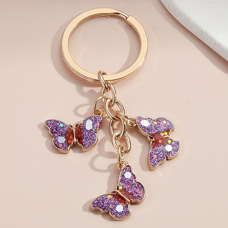 Butterfly motif keychain
