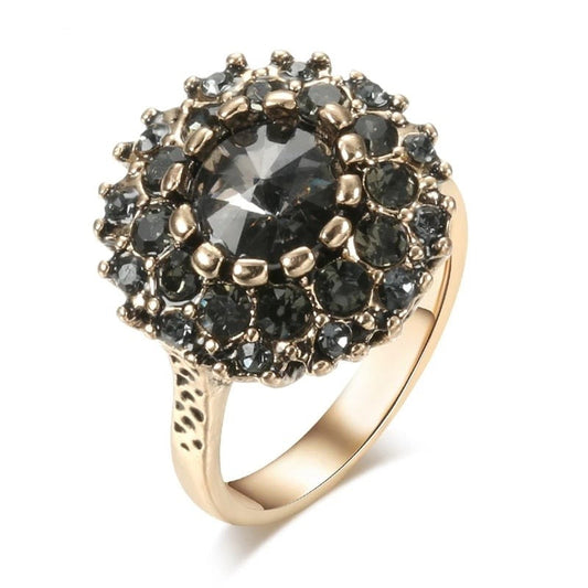 Ring with a black stone