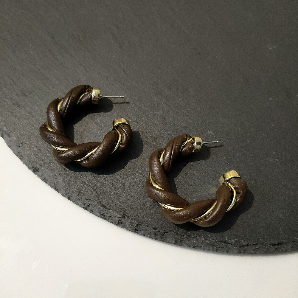 Leather earrings