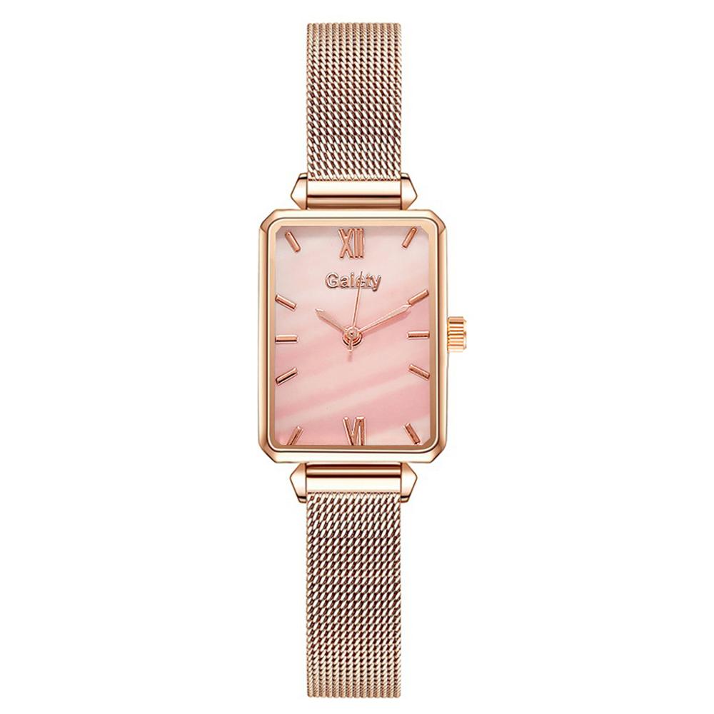 Elegant ladies watch on a bracelet with a stone motif