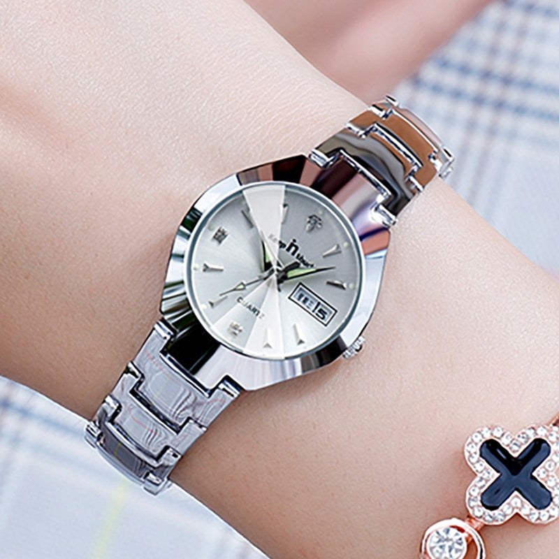 Women's watch with a date display