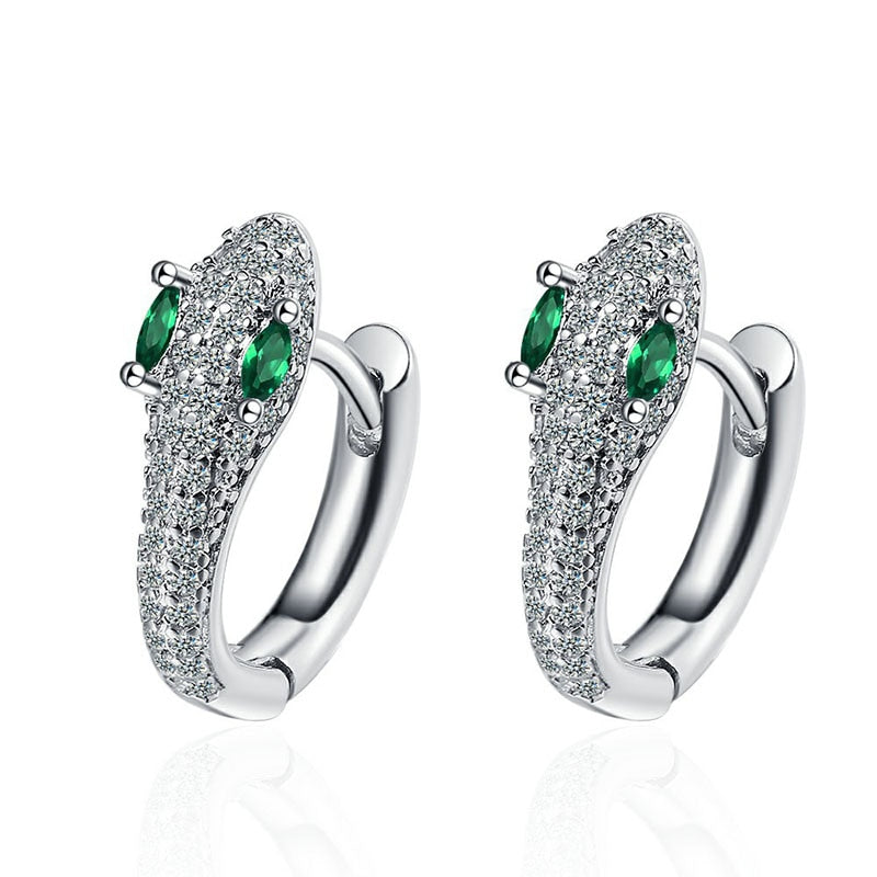 Silver earrings - snakes