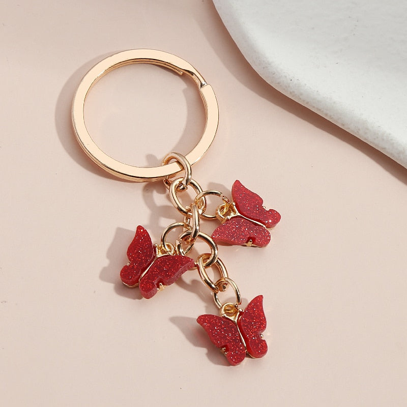 Butterfly motif keychain