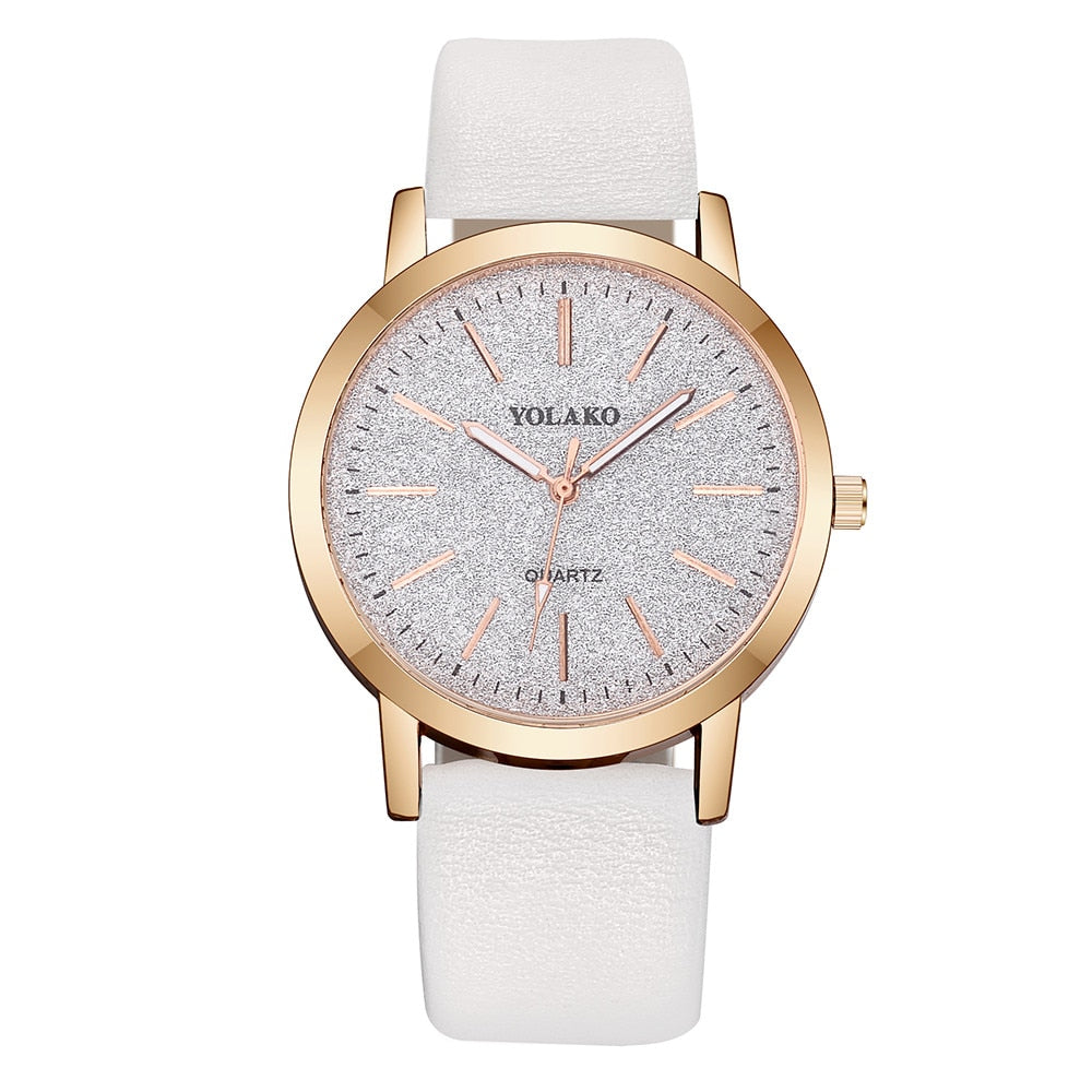 Women's watch with glittery dial