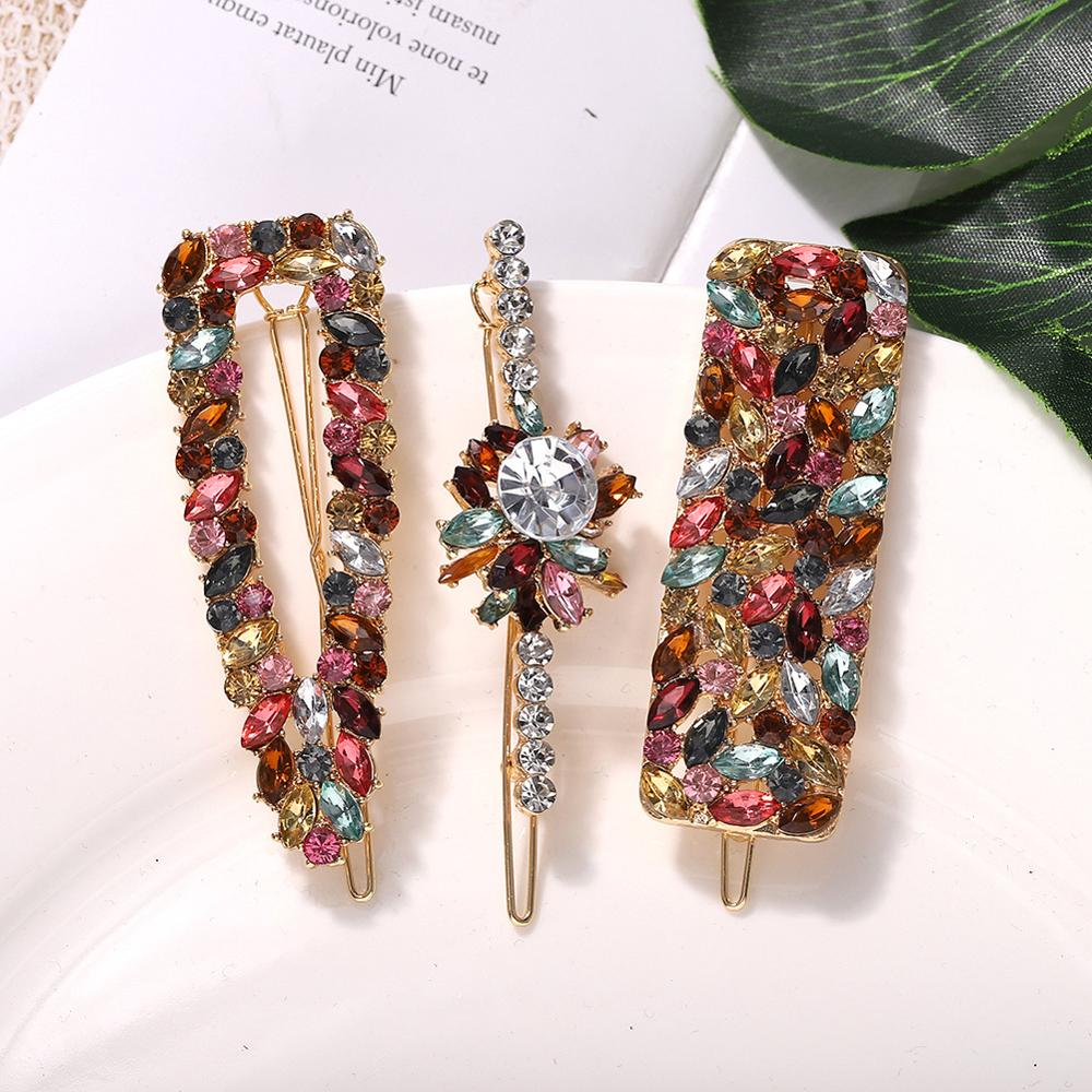 Set of colorful hair clips