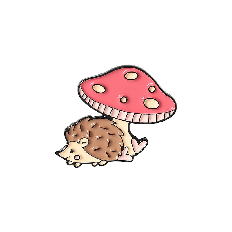 Pins - happy mushrooms