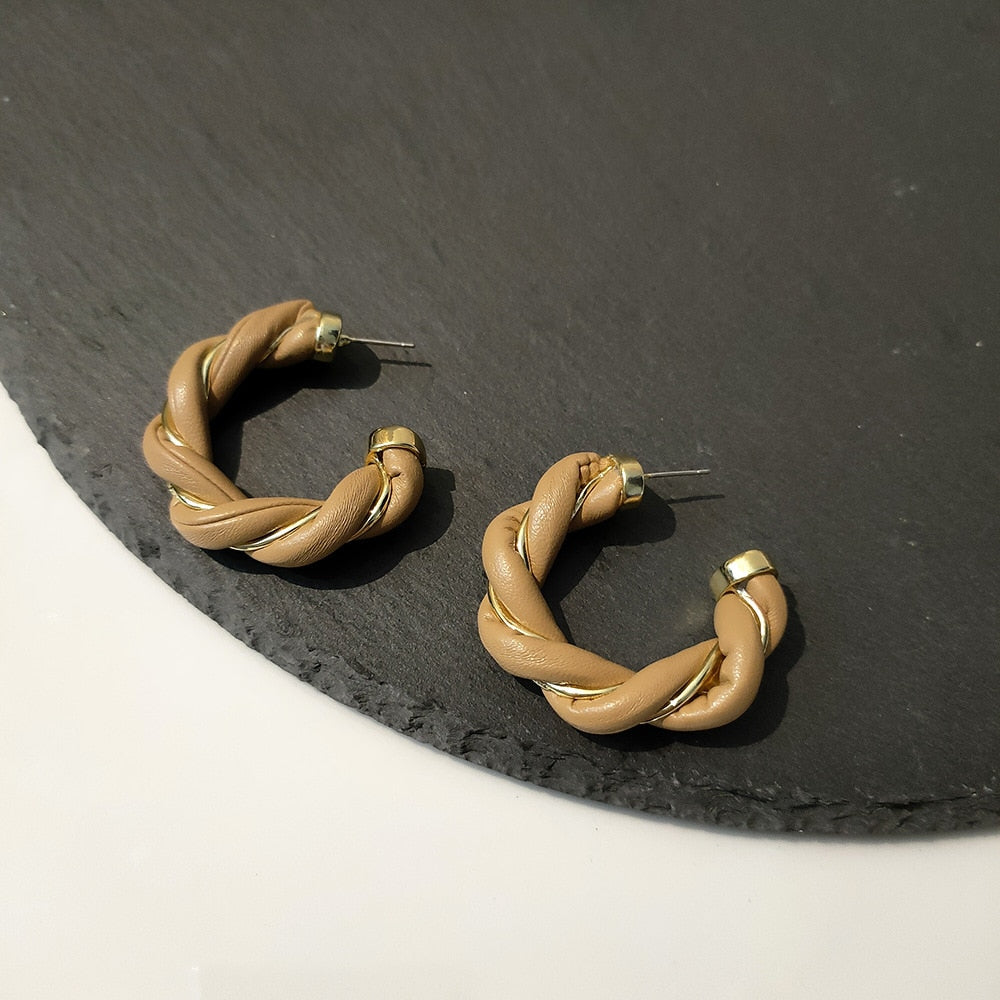 Leather earrings