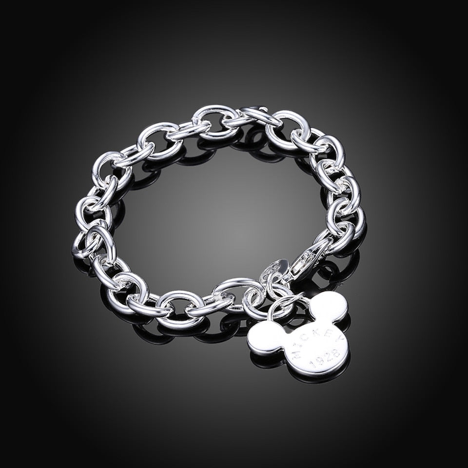 Silver Mickey bracelet
