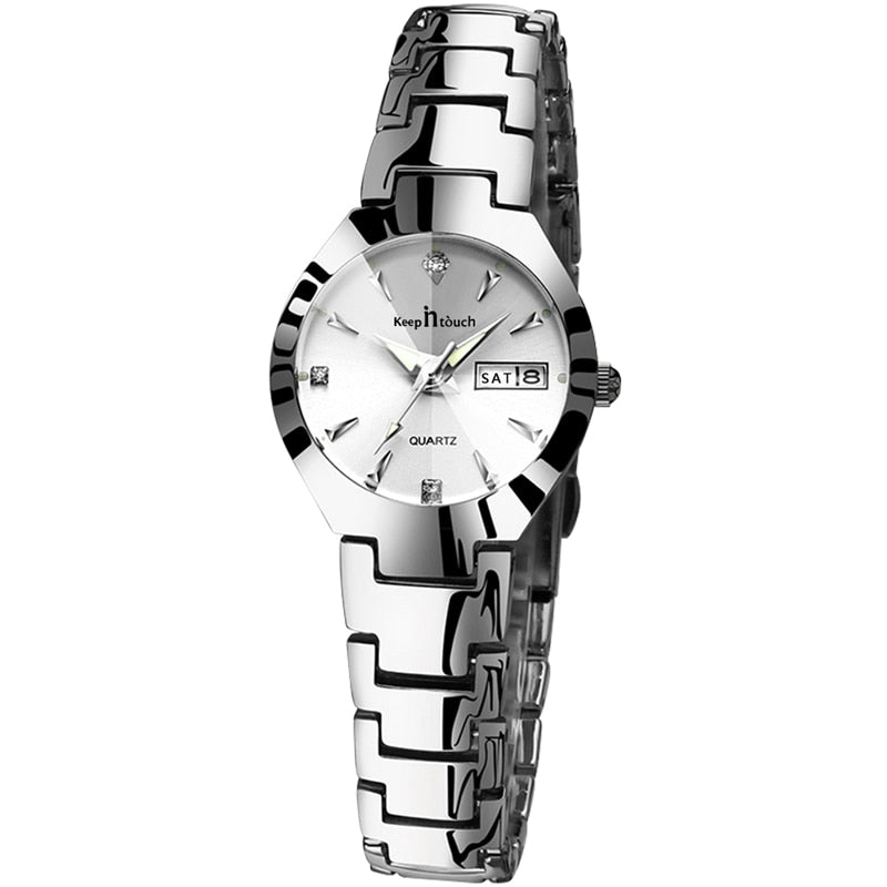 Women's watch with a date display