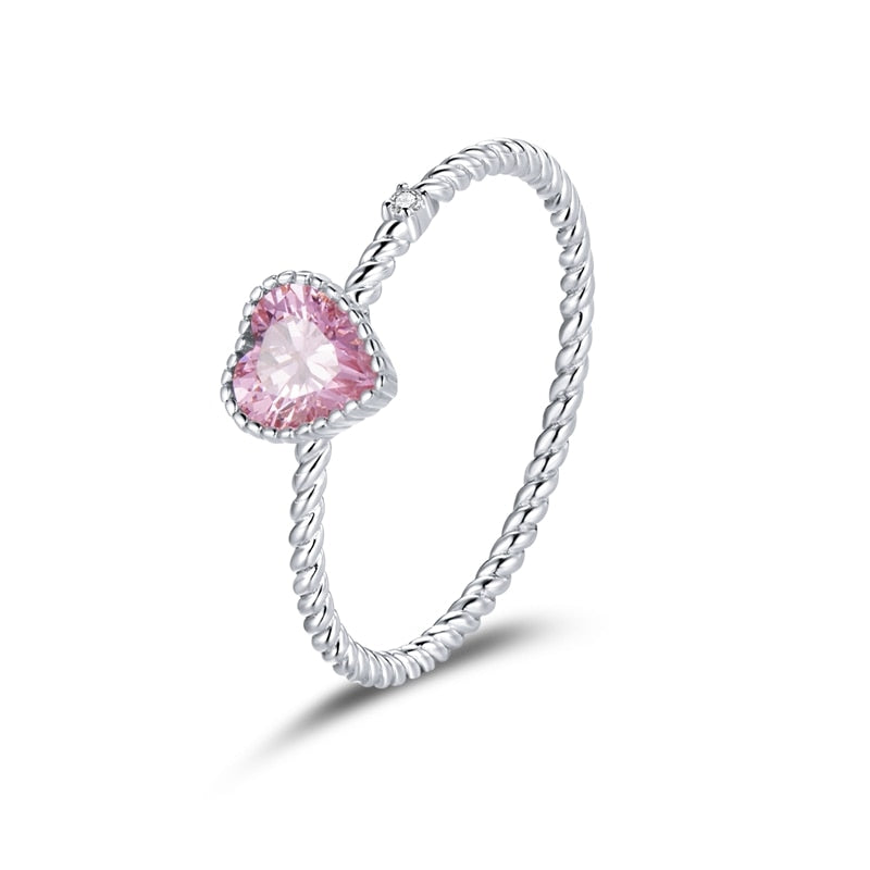 Ring with a pink stone