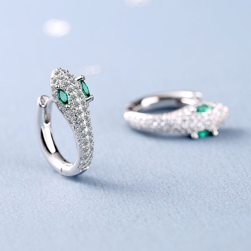 Silver earrings - snakes
