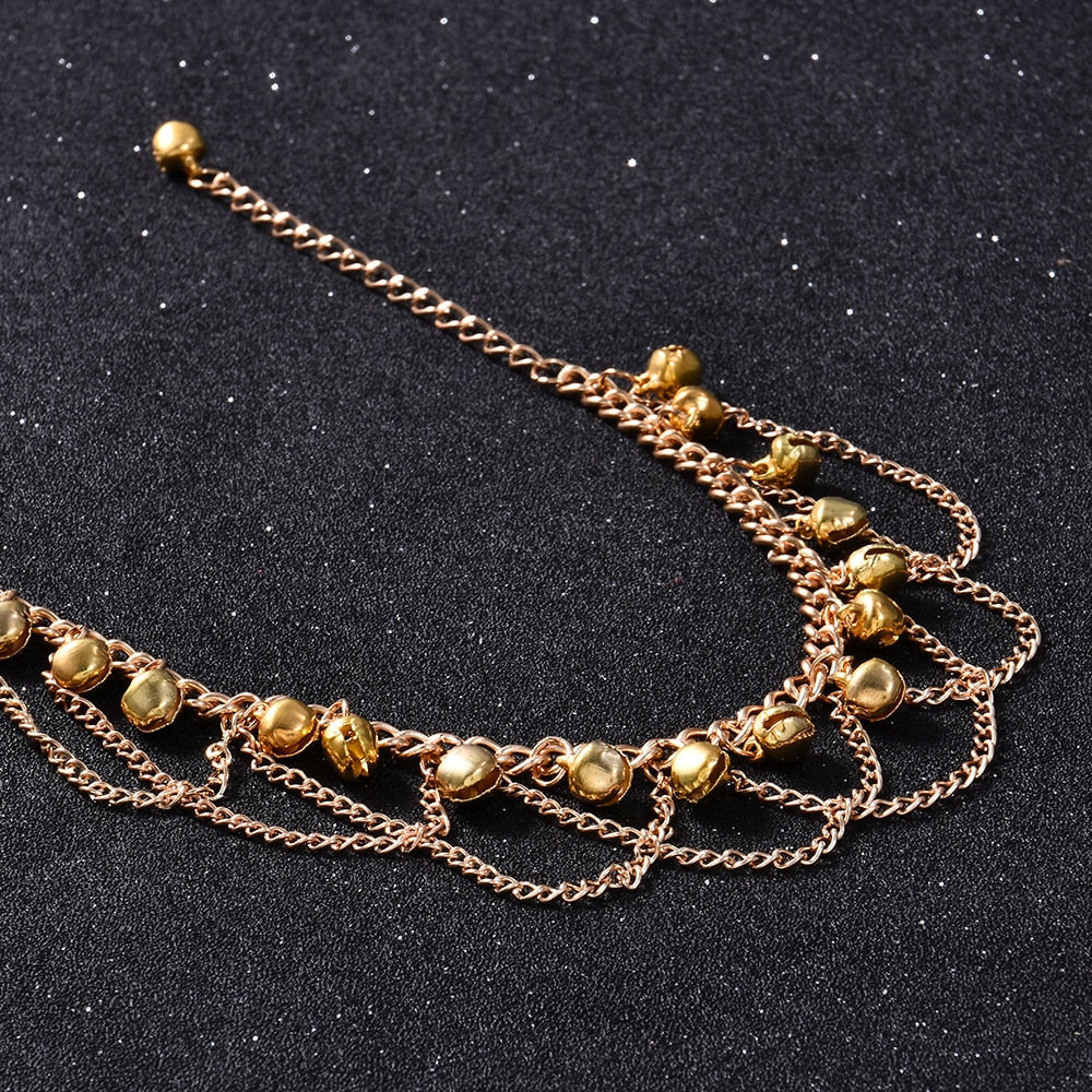 Boho ankle bracelet with bells
