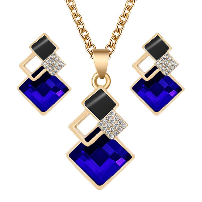 Geometric jewelry set
