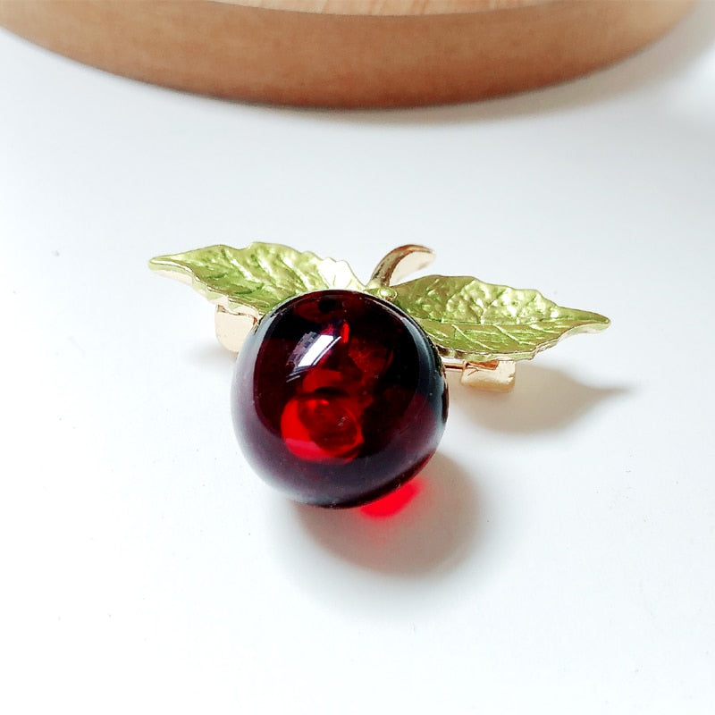 Brooch - apple