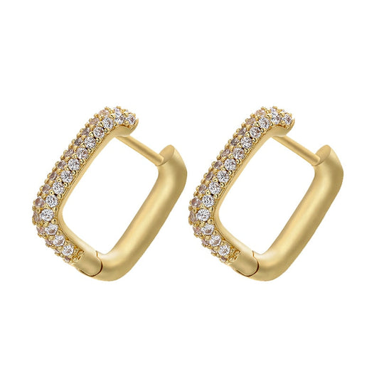Earrings with zirconia