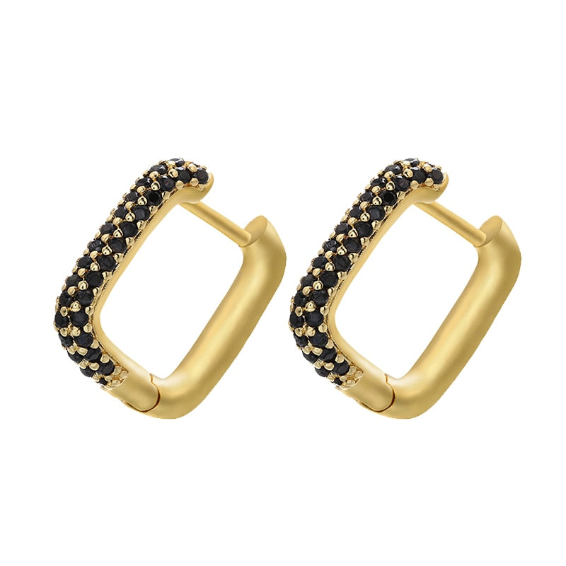 Earrings with zirconia