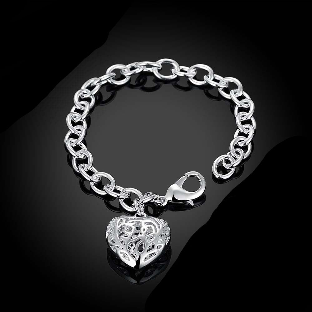 Silver bracelet with a pendant