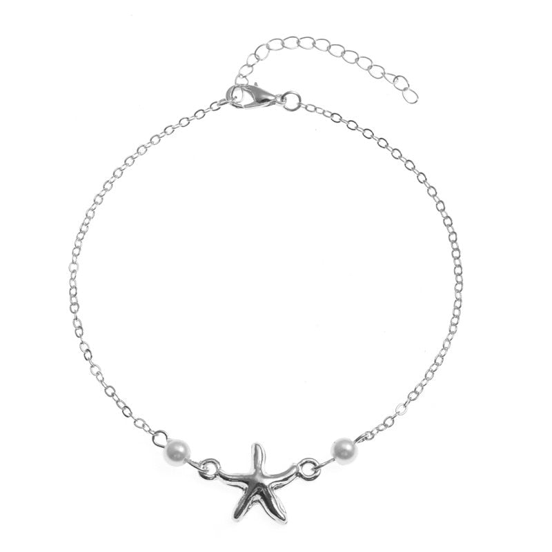 Minimalistic boho bracelet with a starfish motif