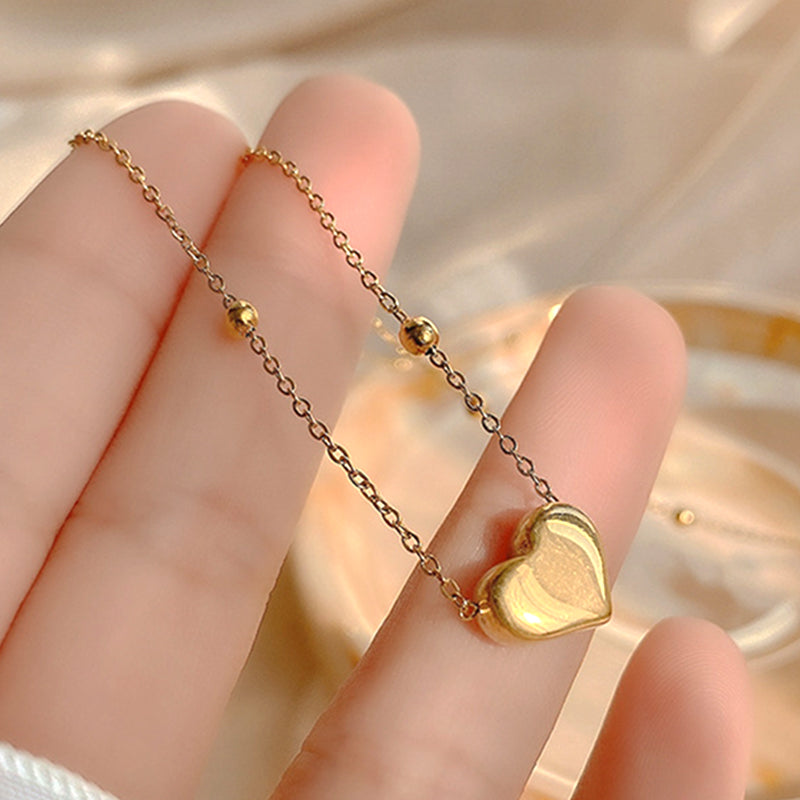 Necklace with a minimalist heart-shaped charm
