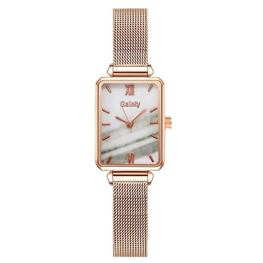 Elegant ladies watch on a bracelet with a stone motif