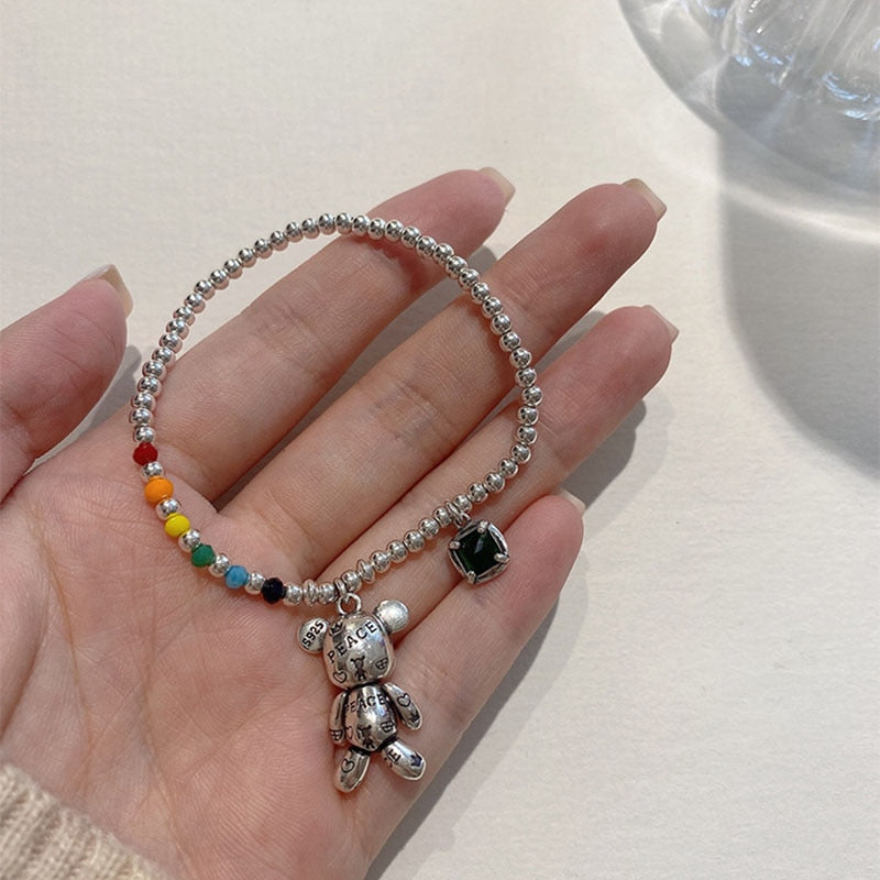 Bracelet with a teddy bear motif