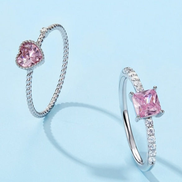Ring with a pink stone