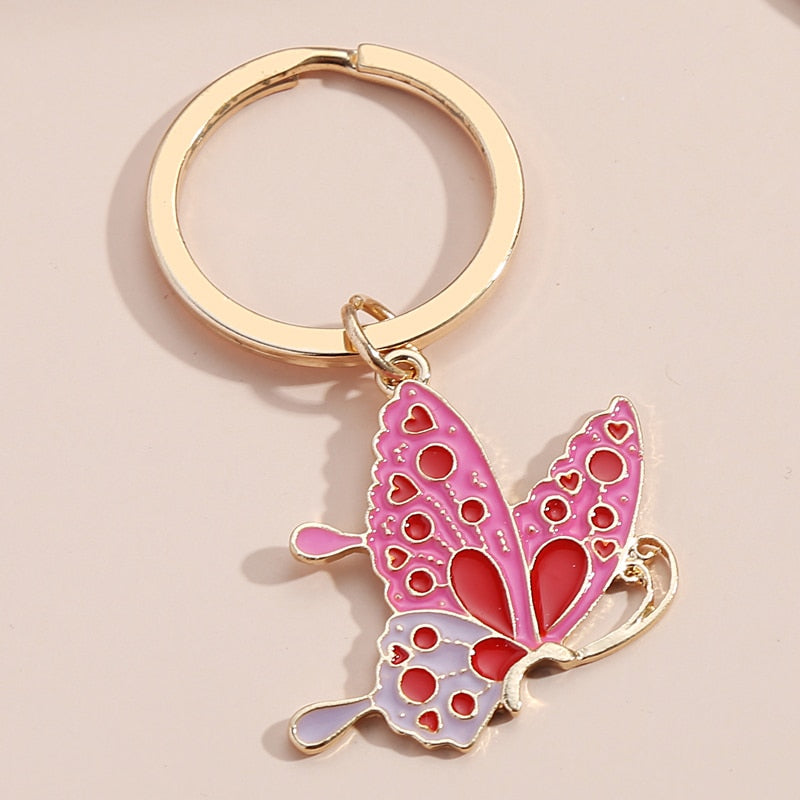 Butterfly motif keychain