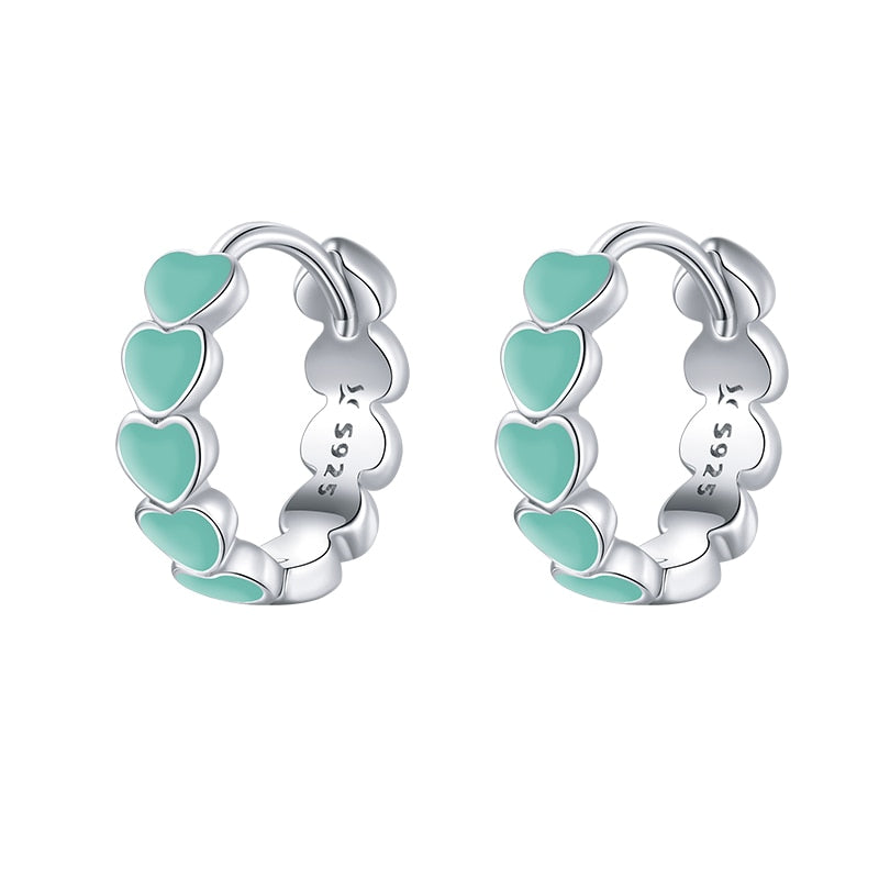 Round earrings - hearts