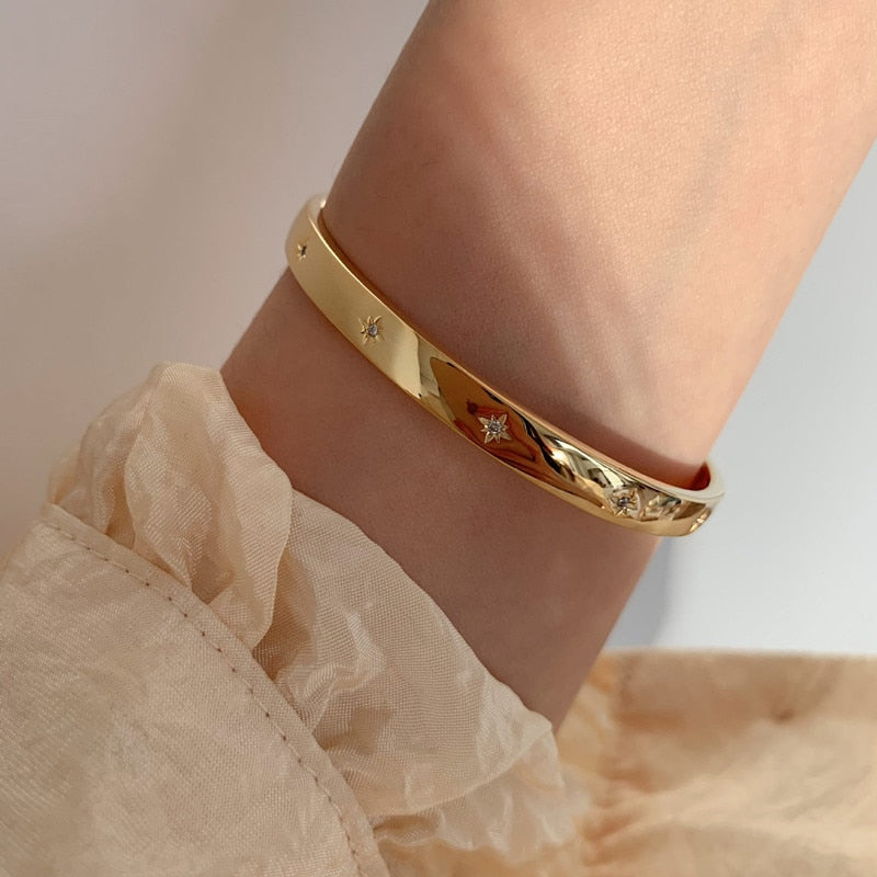 Silver open bracelet