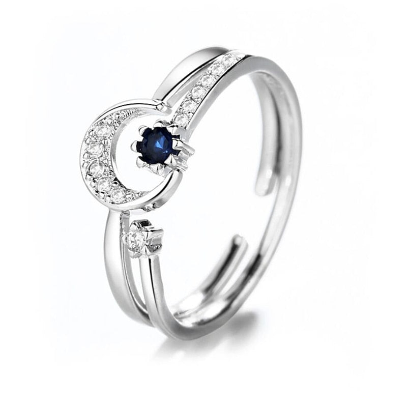 Set of rings - star and moon