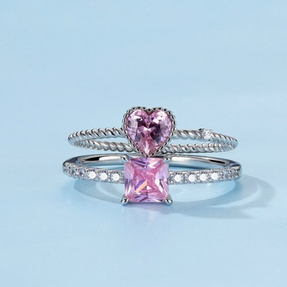 Ring with a pink stone