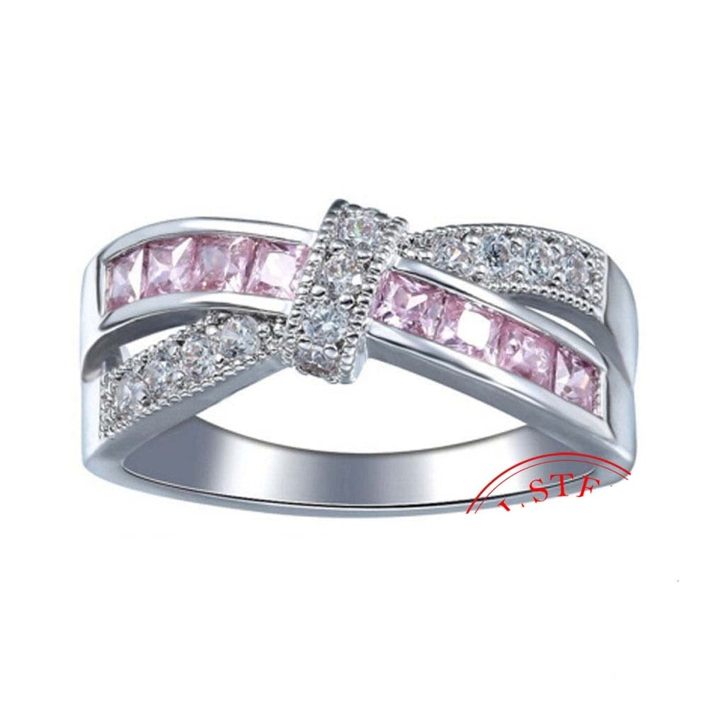 Silver ring with cubic zirconia