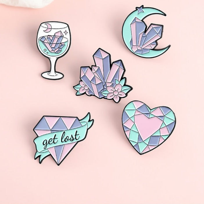 Crystal motif pins