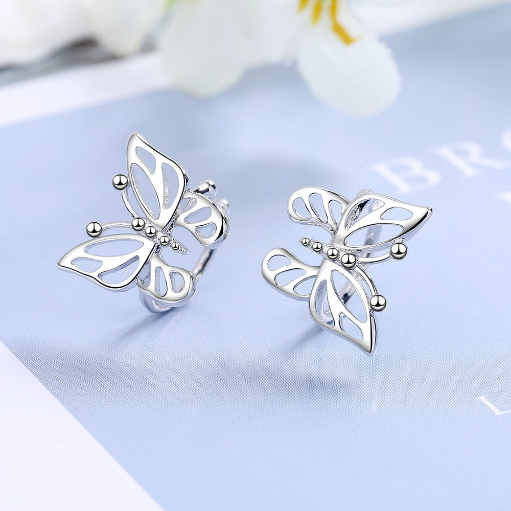 Silver earrings - ear cuffs