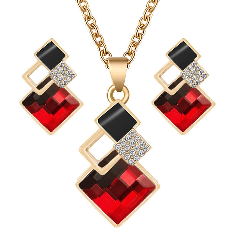 Geometric jewelry set