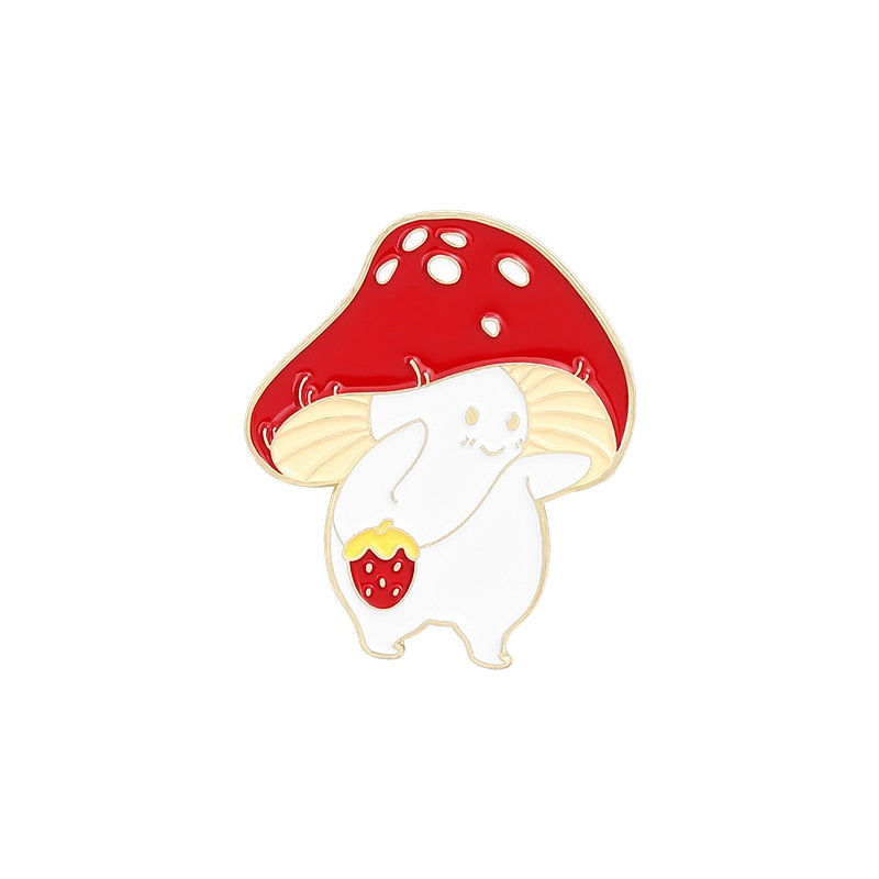 Pins - happy mushrooms