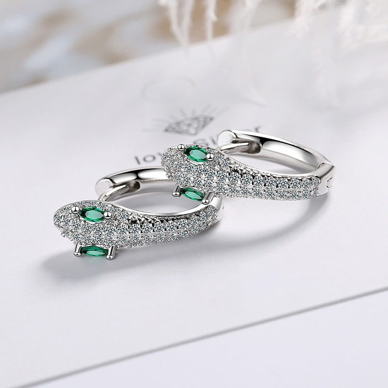 Silver earrings - snakes