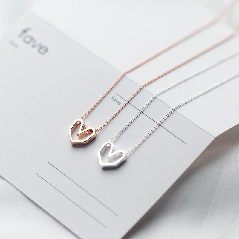 Necklace - geometric heart