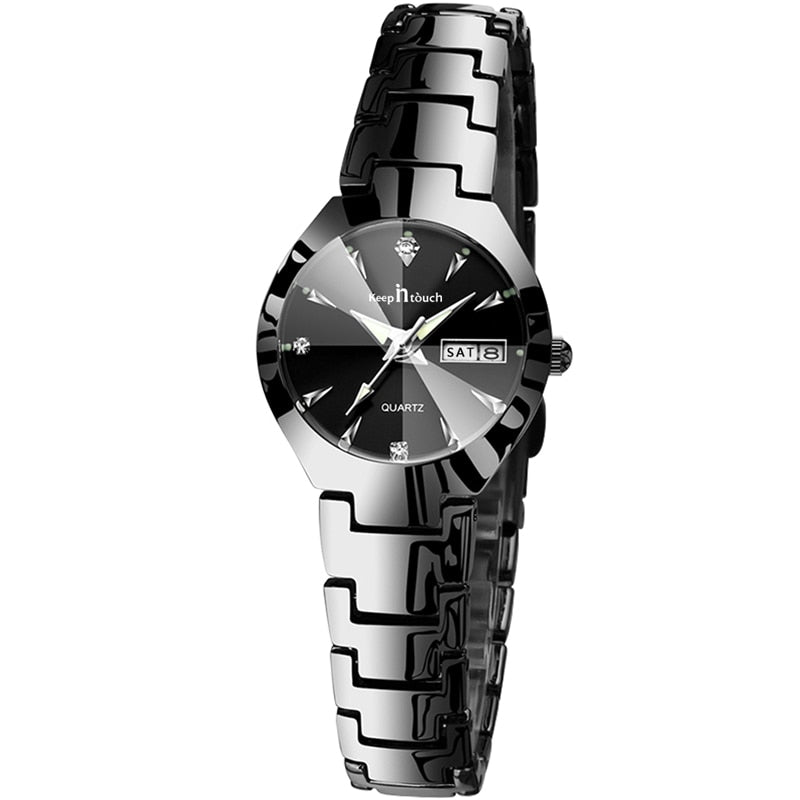 Women's watch with a date display