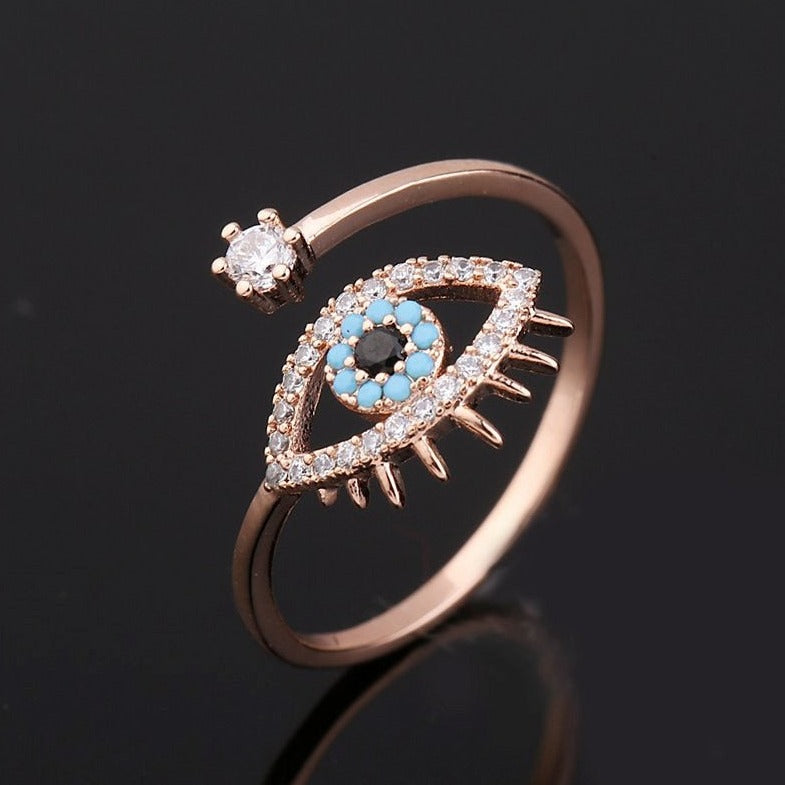 Eye motif ring