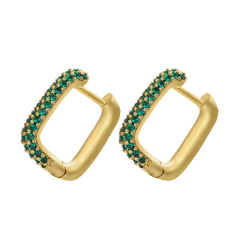 Earrings with zirconia