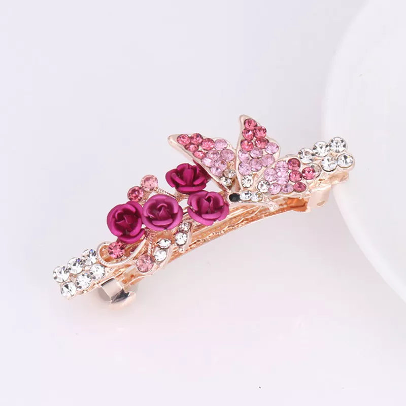 Hair clip with roses