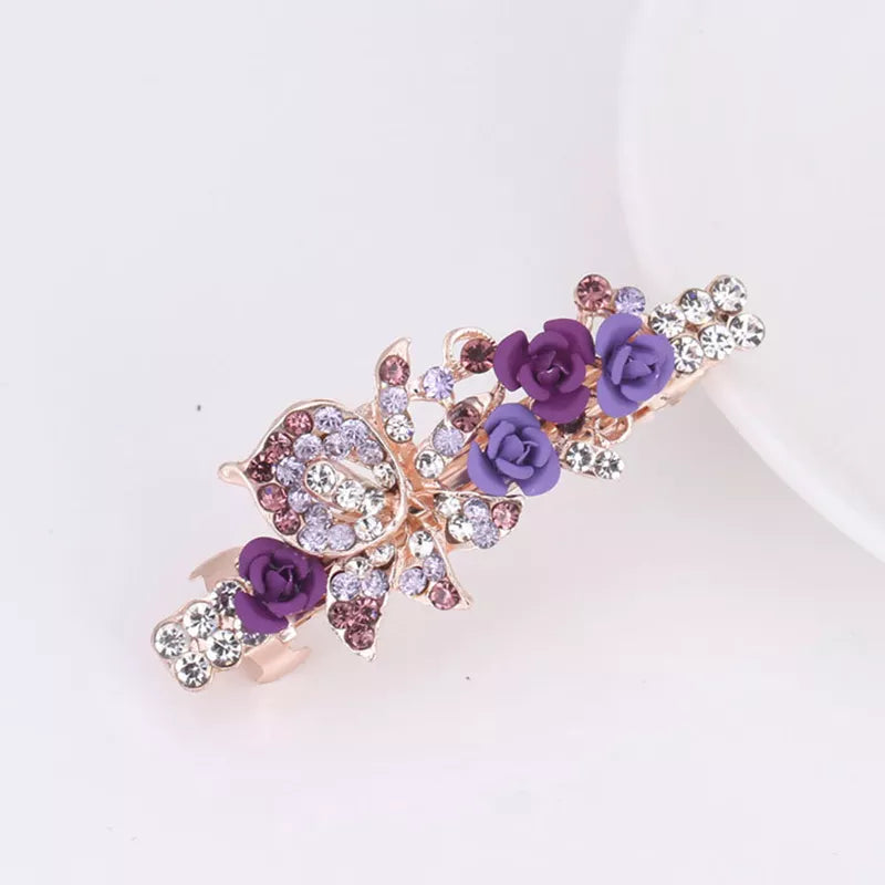 Hair clip with roses