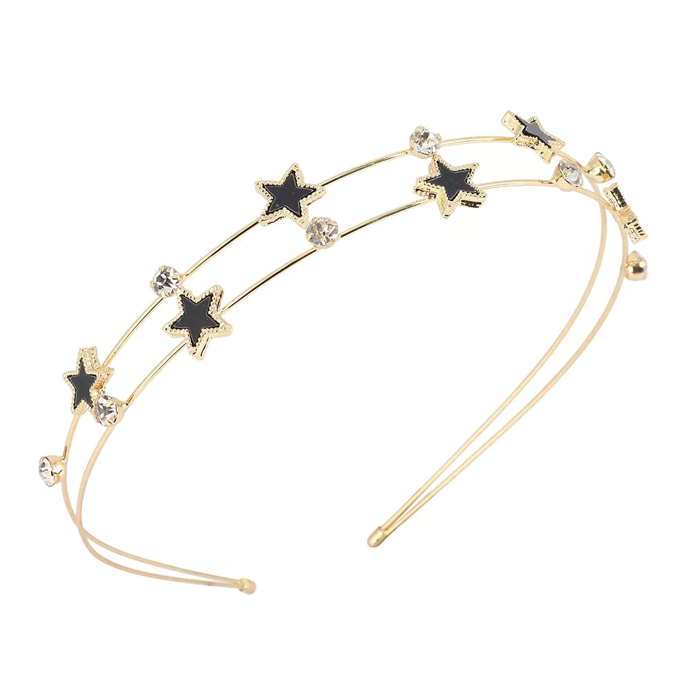 Hair band - stars with zircons