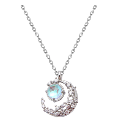 Necklace with a moon