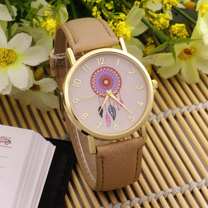 Women's watch with a dreamcatcher motif